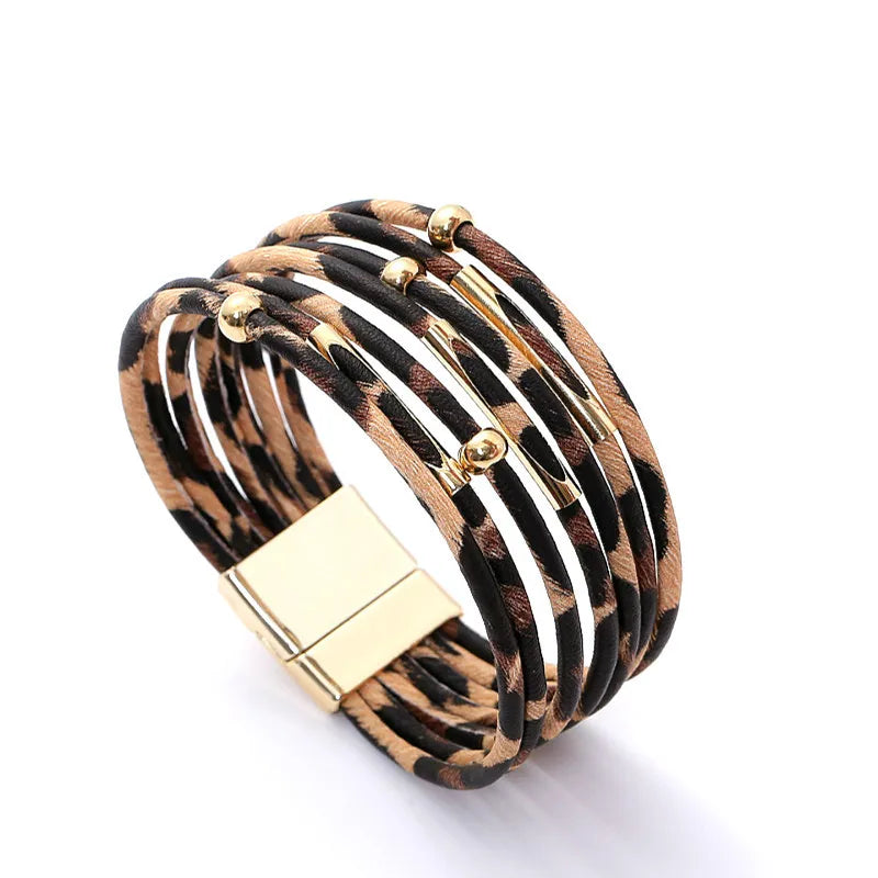 Leopard Leather Bracelet