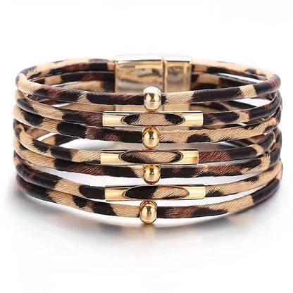 Leopard Leather Bracelet