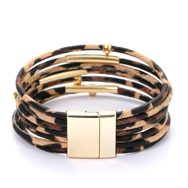 Leopard Leather Bracelet