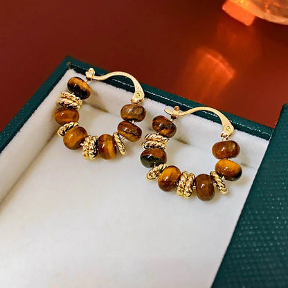 Vintage Beads Hoop Earring