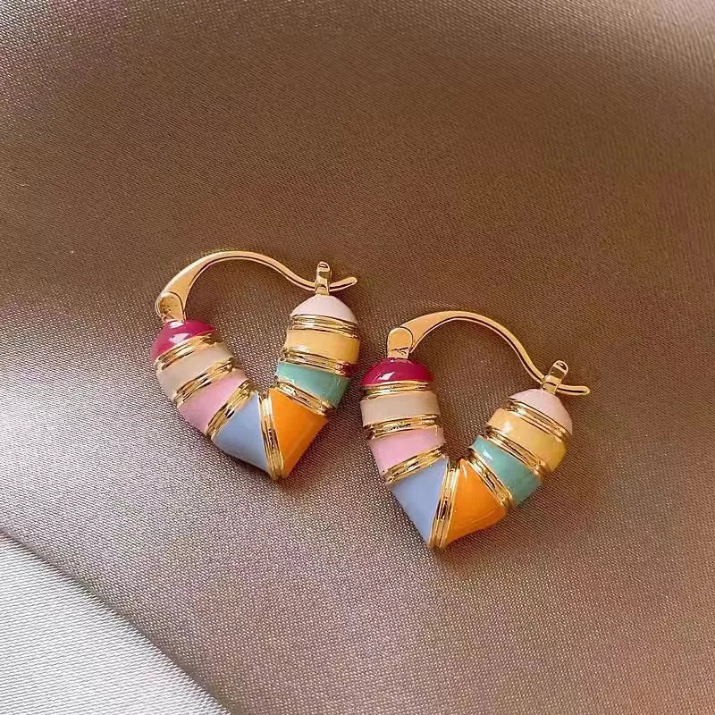 Vintage Beads Hoop Earring