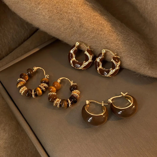 Brown Earrings