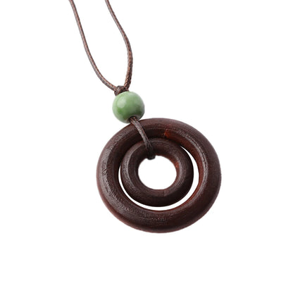 Double-circle Pendant Necklace