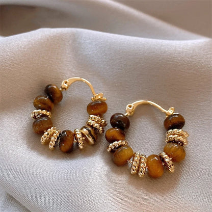 Vintage Beads Hoop Earring