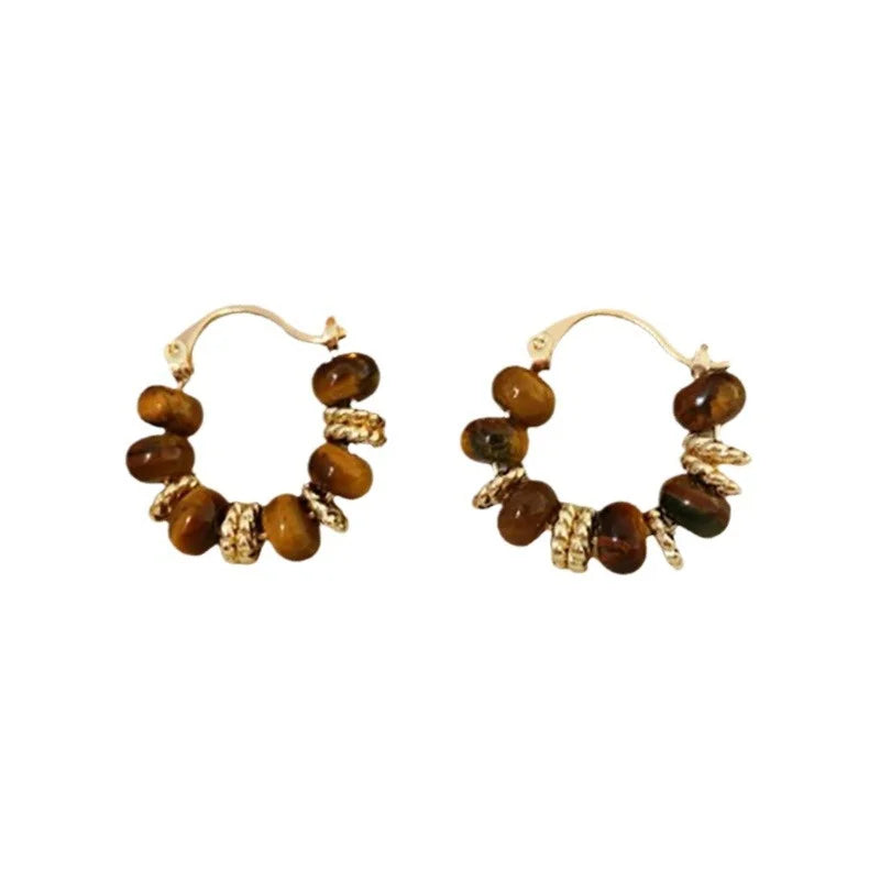 Vintage Beads Hoop Earring