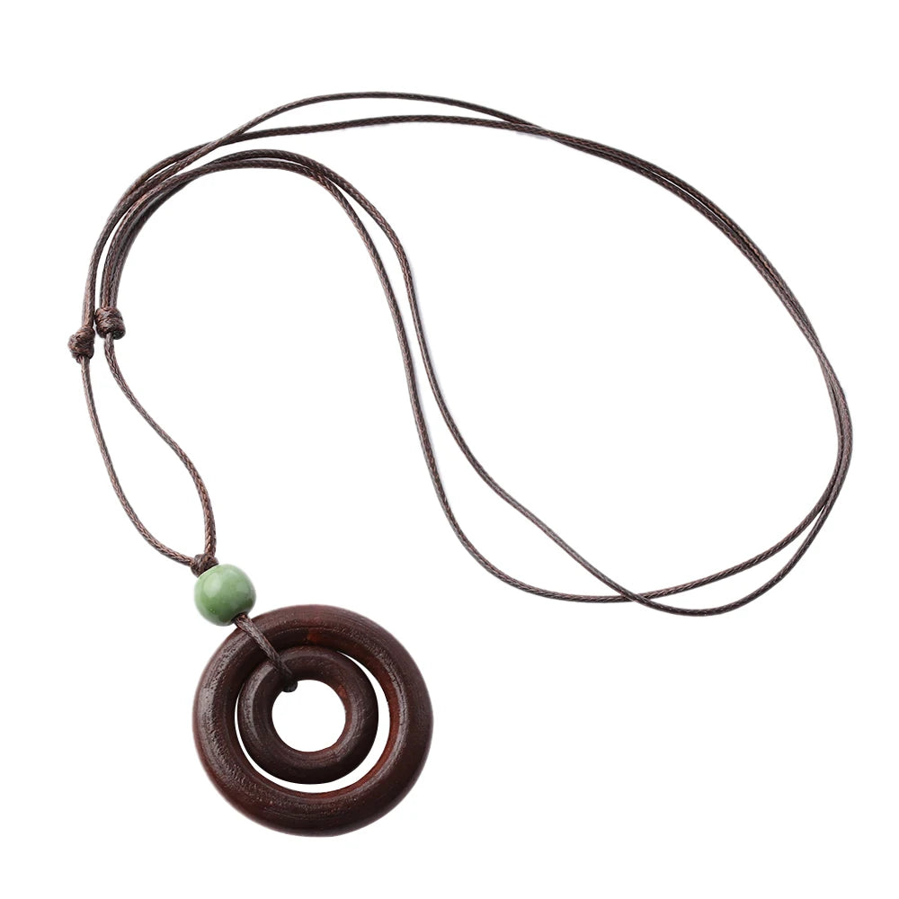 Double-circle Pendant Necklace