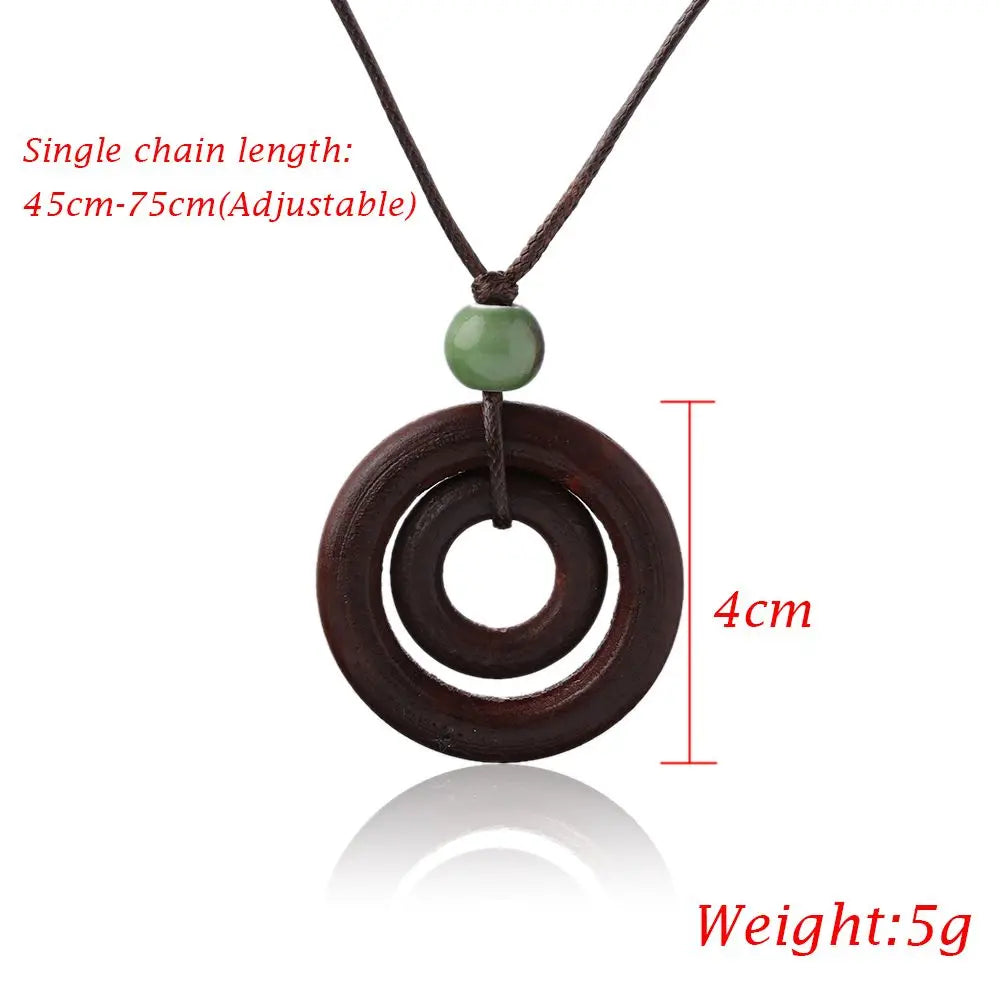 Double-circle Pendant Necklace