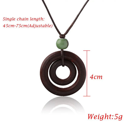 Double-circle Pendant Necklace